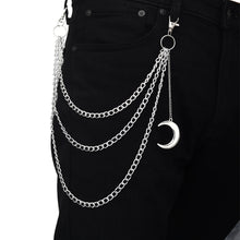 Heavy Metal Goth Trouser Chains with Pentagram - Pagan Punk Pants Chains