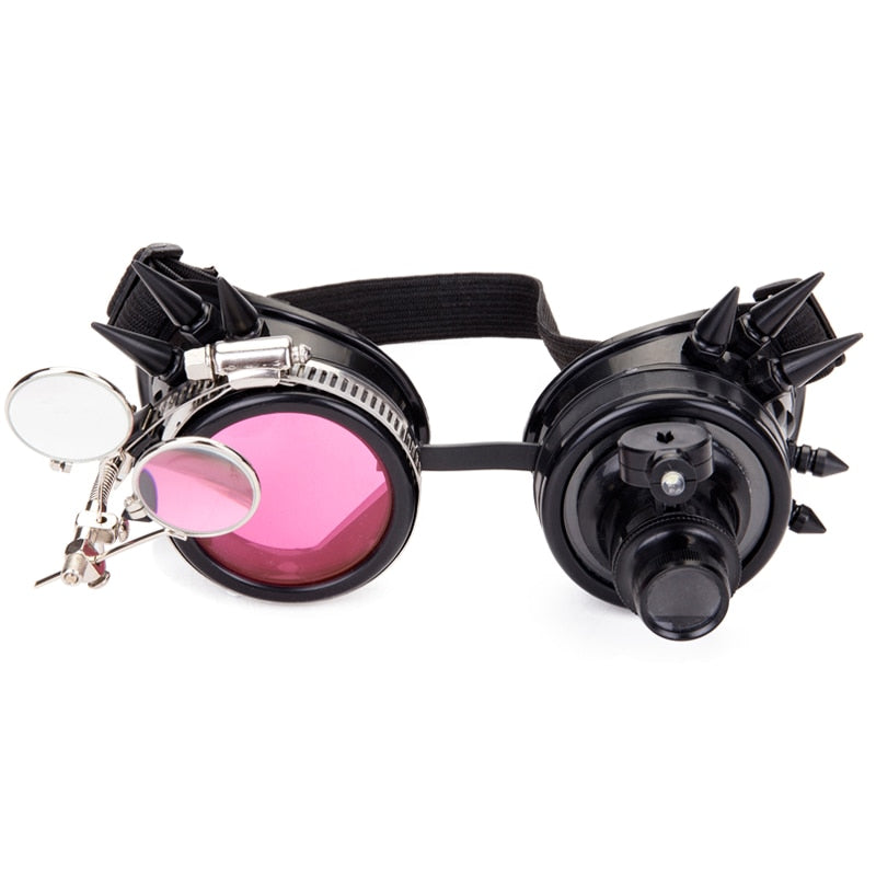 black steampunk goggles Steampunk Welding Goggles Pink