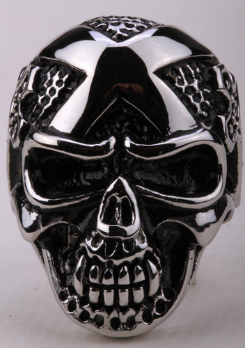 Metal Massive Black Skull Ring Stainless Steel - Heavy Metal Jewelry Clothing 
