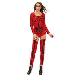Metal Skeleton Costume with Lingerie - Heavy Metal Jewelry Clothing 