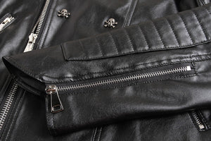 Metalhead Leather Jacket Coat Skull Biker Style - Heavy Metal Jewelry Clothing 
