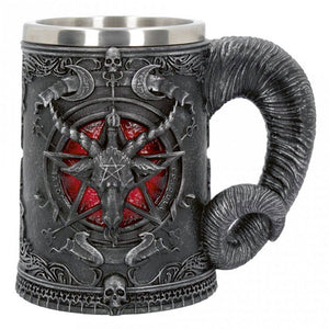 Baphomet's Throne Pentagram Chalice and Drinking Mug - Heavy Metal Jewelry Clothing 