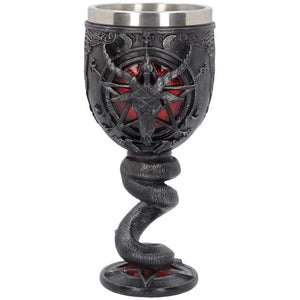 Baphomet's Throne Pentagram Chalice and Drinking Mug - Heavy Metal Jewelry Clothing 