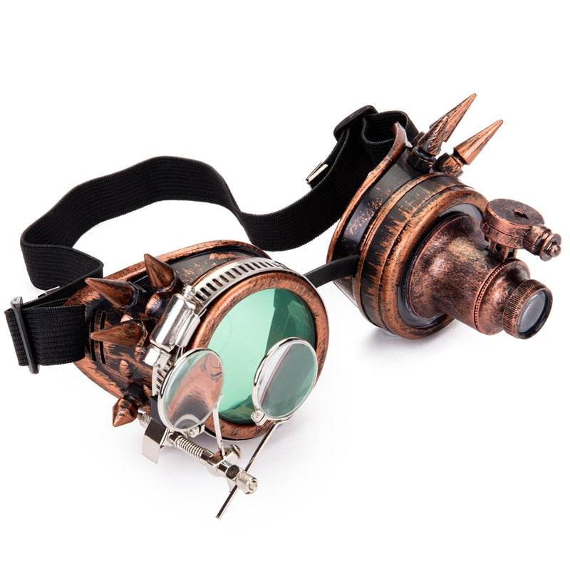 metal steampunk goggles Steampunk Welding Goggles Pink