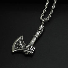Viking Hatchet Axe Wolf Raven Necklace - Heavy Metal Accessories - Heavy Metal Jewelry Clothing 