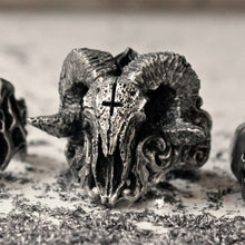 Inverted Cross Baphomet Heavy Metal Skull Ring - Heavy Metal Jewelry Clothing 