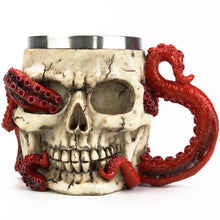 Lovecraftian Cthulhu Tentacle Skull Mug - Heavy Metal Jewelry Clothing 