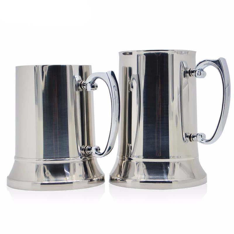 HNJZX 600ml Beer Mug Stainless Steel Cup Horseshoe handle Beer Tankard Beer  Tankard for Men Drinking…See more HNJZX 600ml Beer Mug Stainless Steel Cup