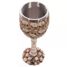 Metal Skulls and Spine Crypt Chalice Goblet Drinking Mug Stainless Steel - Heavy Metal Jewelry Clothing 