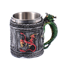 Epic Metal Dragon Tankard Drinking Mug Stainless Steel - Heavy Metal Jewelry Clothing 