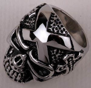 Metal Massive Black Skull Ring Stainless Steel - Heavy Metal Jewelry Clothing 