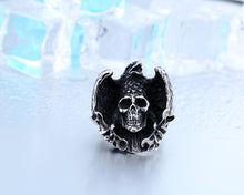 Metal Raven Skull Ring Stainless Steel - Heavy Metal Jewelry Clothing 
