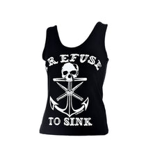 Metal Pirate I Refuse to Sink Anchor Skull Tank Top - Heavy Metal Jewelry Clothing 