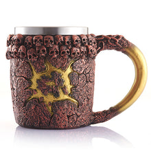 Metal Lava Monster Tankard with Skulls Drinking Mug Stainless Steel - Heavy Metal Jewelry Clothing 