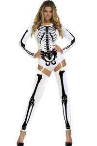 Metal Skeleton Costume with Lingerie - Heavy Metal Jewelry Clothing 