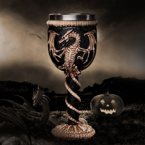 Stunning Metal Dragon Chalice Goblet Mug Stainless Steel - Heavy Metal Jewelry Clothing 