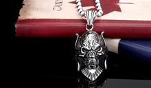 Metal Horned Skull Monster Pendant Stainless Steel - Heavy Metal Jewelry Clothing 