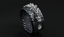 Epic Dragon Heavy Metal Leather Bracelet - Heavy Metal Jewelry Clothing 