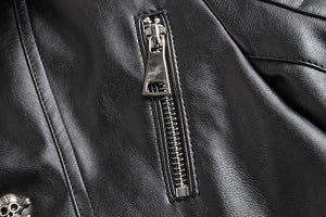 Metalhead Leather Jacket Coat Skull Biker Style - Heavy Metal Jewelry Clothing 