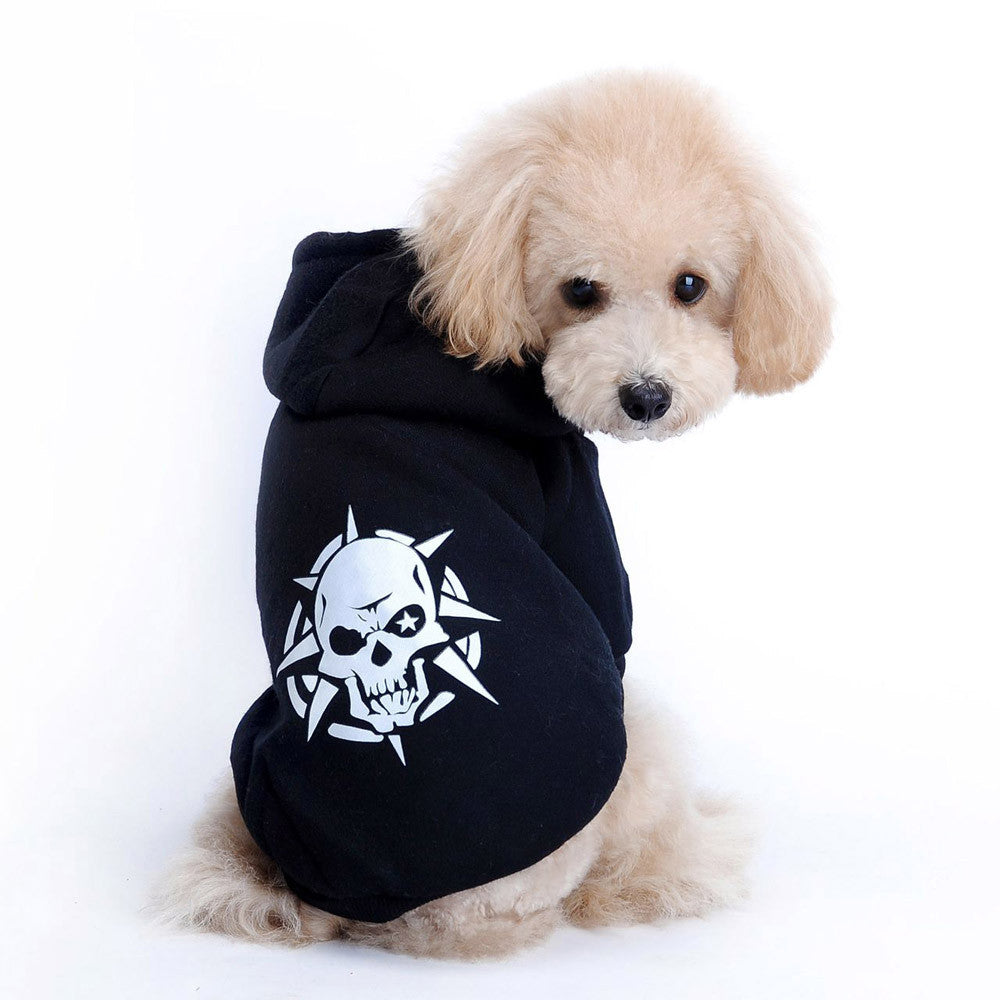 Metal Dog Black Skull Hoodie Coat - Heavy Metal Jewelry Clothing 