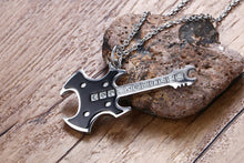 Metal Guitar Warlock Pendant Necklace Stainless Steel - Heavy Metal Jewelry Clothing 