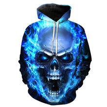Metal Massive Vampire Skull Print Back and Front Hoodie - Heavy Metal Jewelry Clothing 