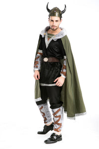 Metal Viking Warrior Nordic with Helmet Costume - Heavy Metal Jewelry Clothing 