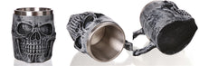Heavy Metal Charred Skull Mug Stainless Steel - Heavy Metal Jewelry Clothing 